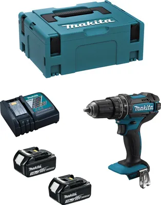 Produktbild von Schlagbohrschrauber MAKITA DHP482RFJ (2 x 3,0Ah + DC18RC + MAKPAC 2)
