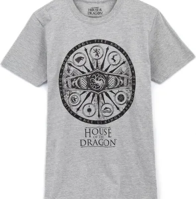 Produktbild von House Of The Dragon - "Symbols" T-Shirt für Herren NS6900 (S) (Grau/Schwarz)
