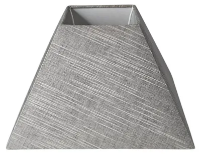 Produktbild von Various Leuchten Quadratischer Lampenschirm grau – E27 Stoffschirm, eckig, 25 cm
