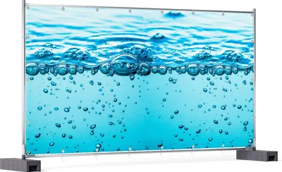 Produktbild von Wallario XXL Outdoor-Poster für Garten oder Balkon, Motiv Nahaufnahme Wasser, in ca. 340 x 173 cm