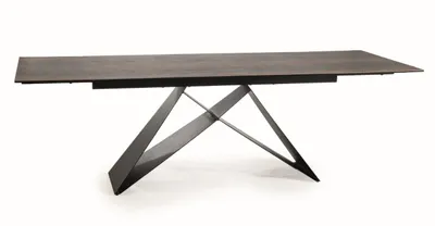 Obrázek produktu pro Rozkládací jídelní stůl VIDOR 3 - 180x90, hnědý / matný černý