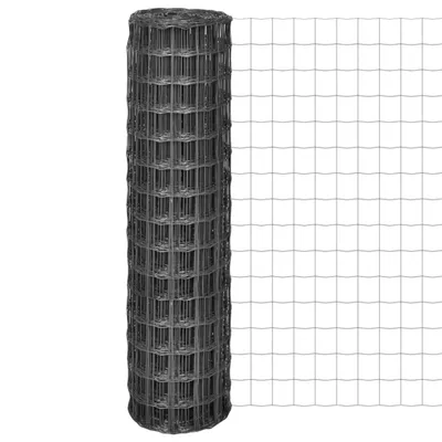Immagine prodotto di vidaXL Eurozaun Stahl 10 x 1,5 m Grau
