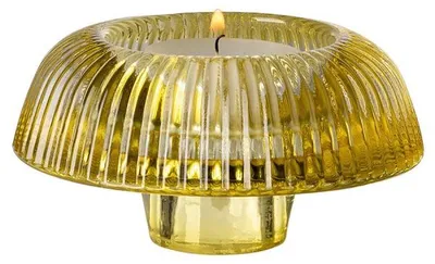 Produktbild von Fink Kerzenleuchter und Teelichthalter Lissy Glas Gelb