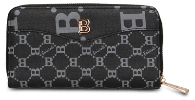 Immagine prodotto di Bricioles: Portafoglio da donna con monogramma e chiusura a bottone, dimensioni 19x10 cm