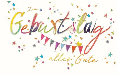 Produktbild von Geburtstag`s Art - Glückwunschkarte im Format 11,5 x 17