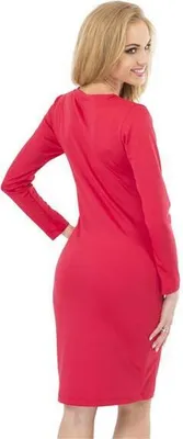 Produktbild von Damen Klassisches Minikleid Kleid Tunika Top; Rot/M/38
