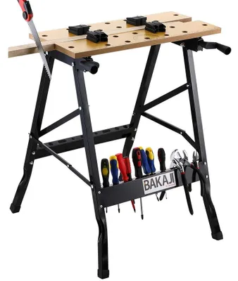 Werkbank mit Gestell für Kappsäge, klappbar, 100 kg, Alu