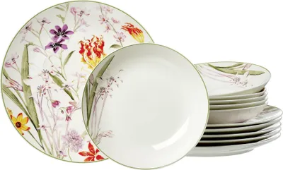 Produktbild von Ritzenhoff & Breker Tafelservice Flora, 12-tlg., Geschirrset, Service, Porzellan, Bunt, 426052