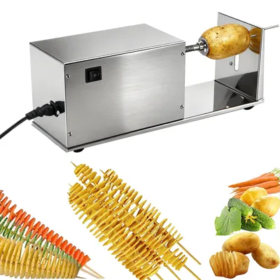 Elektrischer Spiral-Kartoffelschneider, 50 W, 220 V, Edelstahl