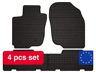 Image de Tapis de sol pour voiture, sur mesure, en caoutchouc durable, de couleur noire