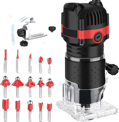 Produktbild von Holzfräse, 32000 U/min, bürstenloser Motor, EU 220V + 15 Fräser