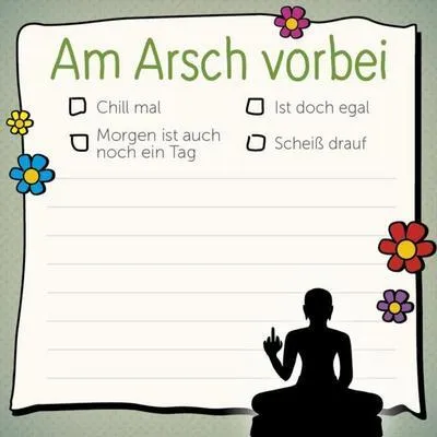 Produktbild von Am Arsch vorbei - Klebezettel