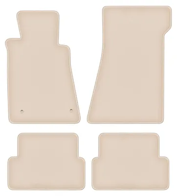 Image de Tapis de sol en moquette pour Mercedes SL R107 z katalizatorem 1985-1989 (coupé/cabriolet) – jeu 4 pièces, beiges, sur mesure – Wielganizator FORTUNA