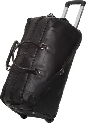 Zdjęcie produktu dla Skórzana torba podróżna na ramię marki Chesterfield Torba podróżna na kółkach Jayven czarna czarna 60 cm