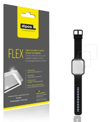 Image de 2x Film de protection d'écran pour Tensky Smartwatch 1.85 Pouces, recouvre 100% de l'écran, dipos Flex