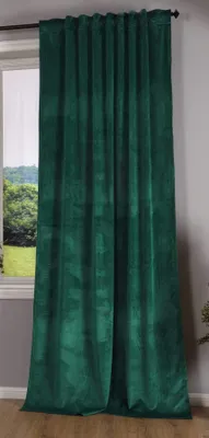 Obrázok produktu pre Záclona "Milano" zo zamatovej látky, tmavá zelená farba, rozmery 280 x 135 cm