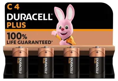 Produktbild von Duracell Batterie Plus Baby C (LR14) 1,5V im 4er Pack