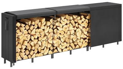 Immagine prodotto di Contenitore per riporre oggetti in legno, con coperchio impermeabile, adatto per l'uso esterno