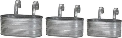 Produktbild von Blumentopf Hänger aus Metall 3 Stück - S, M und L