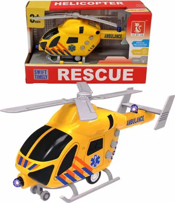 Produktbild von Gelber Hubschrauber Spielzeug "Ambulanz" - ca. 20 cm