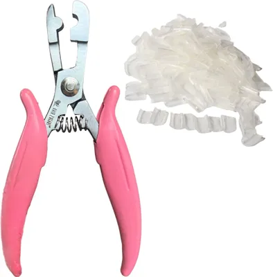 Produktbild von hair2heart Set: U-Tip Bonding Zange und Keratin Rebonds – Professionelles Haarverlängerungs- und Bonding Zubehör