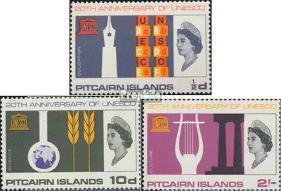 Produktbild von Briefmarken Pitcairn 1966 Mi 64-66 (kompl.Ausg.) postfrisch 20 Jahre UNESCO