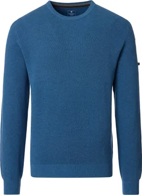 Produktbild von REDMOND Casual Herren Strick-Pullover Rundhals Comfort Blau 6XL