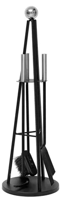 Produktbild von Raik Kaminbesteck Gottfried, 3-teilig, Stahl, Schwarz, 70 cm