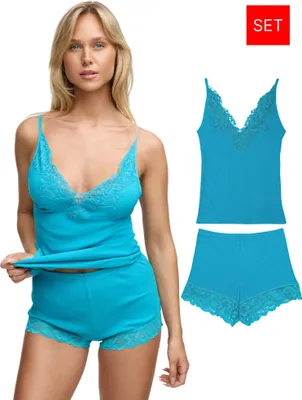 Produktbild von Tazzio Damen Nachtwäsche-Set F909 (Türkis, XS)