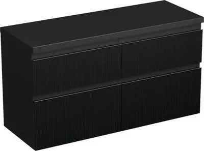 Obrázek produktu pro Koupelnová skříňka pod umyvadlo Jungborn TRENTA černá matná 116,7 x 64,6 x 44,5 cm