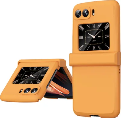 Produktbild von Moto Razr 2022 Hülle, Scharnierschutz Matt PC Stoßfest Kratzfest Schutzhülle für Motorola Moto Razr 2022 Orange