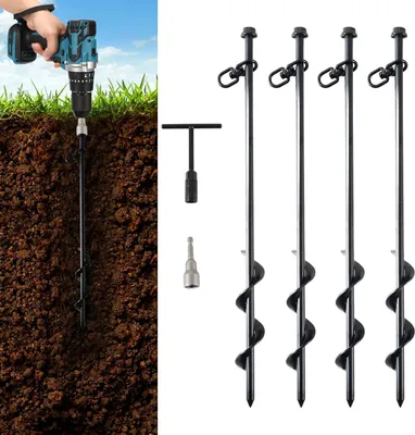 Produktbild von Famanu Grundanker Set 4 Stück 40 cm für Zeltstangen - stabil und rostbeständig