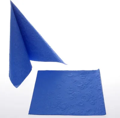 Produktbild von Serviette "Uni" - 33 x 33 cm - blau - 24020