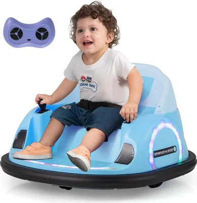 Produktbild von GOPLUS Elektrisches Kinderfahrzeug, Autoscooter mit LEDs, drahtlosem Anschluss, Musik & Soundeffekten, Spielzeugauto für Kinder ab 18 Monaten