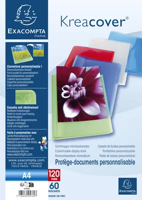 Produktbild von Exacompta 5 Sichtbücher Kreacover Chromaline A4 60 Hüllen sortiert