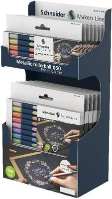Produktbild von Schneider Metallic Rollerball Paint-It 050 0.4mm Display 14 Etuis sortiert
