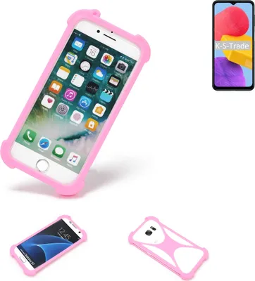 Produktbild von K-S-Trade Handy Hülle kompatibel mit Samsung Galaxy M13 Schutz Hülle Bumper Silikon Schutz Hülle Cover Case Silikoncase Silikonbumper TPU Softcase