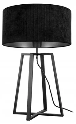 Produktbild von Glimex Moderne Nachttischlampe Tischleuchte E27 Schwarz