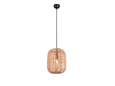 Zdjęcie produktu dla TRIO Trio Runa -riippuvalaisin 35 cm, E27, mattamusta/sisal