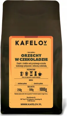 Produktbild von KAFELOV | Kaffeebohnen Walnuss mit Schokolade - 1000g - 100% Arabica - Süßer Genuss - Mittlerer Röstgrad