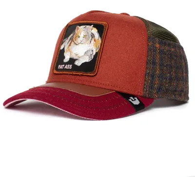 Immagine prodotto di Cappello da baseball rosso regolabile con applicazione a forma di gatto