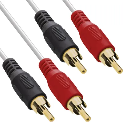 Produktbild von InLine Cinch Kabel, 2x Cinch, Stecker / Stecker, weiß / gold, 10m, Stecker, 2 x RCA, Stecker, 10 m, Weiß