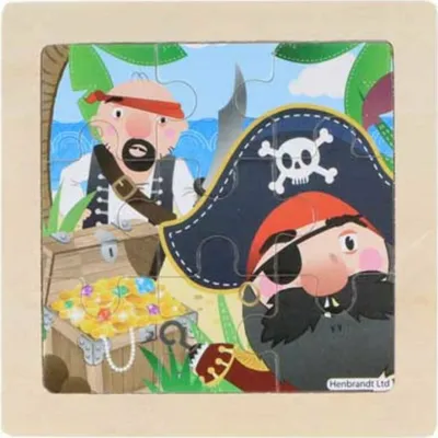 Produktbild von Holzpuzzle Piratenbasis 9 Teile