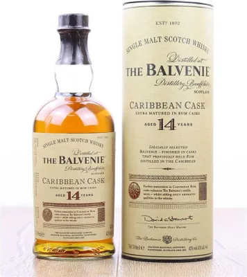Produktbild von The Balvenie 14 Jahre Carribean Cask Single Malt Scotch Whisky in Geschenkpackung | 43 % vol | 0,7 l