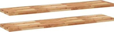 Produktbild von vidaXL Schweberegale 2 Stk. 160x30x4 cm Massivholz Akazie Ölbehandelt