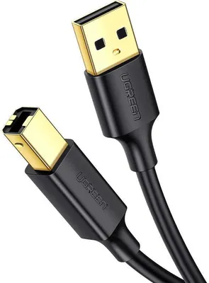 Produktbild von Druckerkabel USB-A (Stecker) auf USB Typ B (Stecker), 1,5 m, Ugreen US135, Schwarz