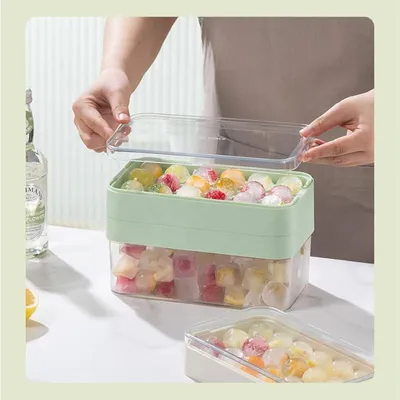 Eiswürfelform aus Silikon, 12 Würfel, BPA-frei, mit Deckel