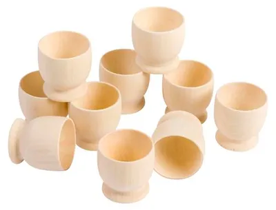 Image de EDUPLAY 370129 Gobelets en bois, set de 10, naturel