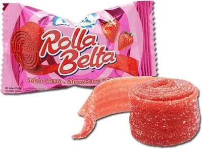 Produktbild von Rolla Belta rote Fruchtgummirolle Erdbeergeschmack 19 g