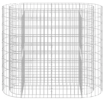 Produktbild von Gartensteinkorb - 120 x 50 x 100 cm - Drahtgitter - 3,5 mm - Galvanisiertes Eisen - Gartenkorb für Rand und Abgrenzung - Silber